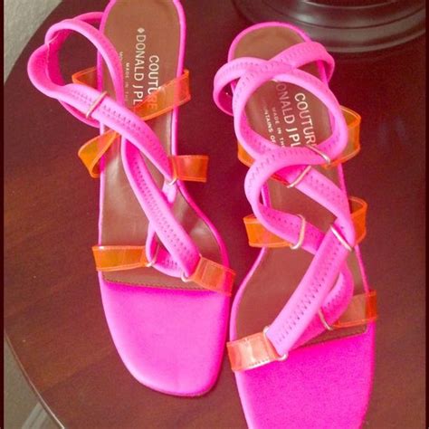 hot pink and orange sandals.